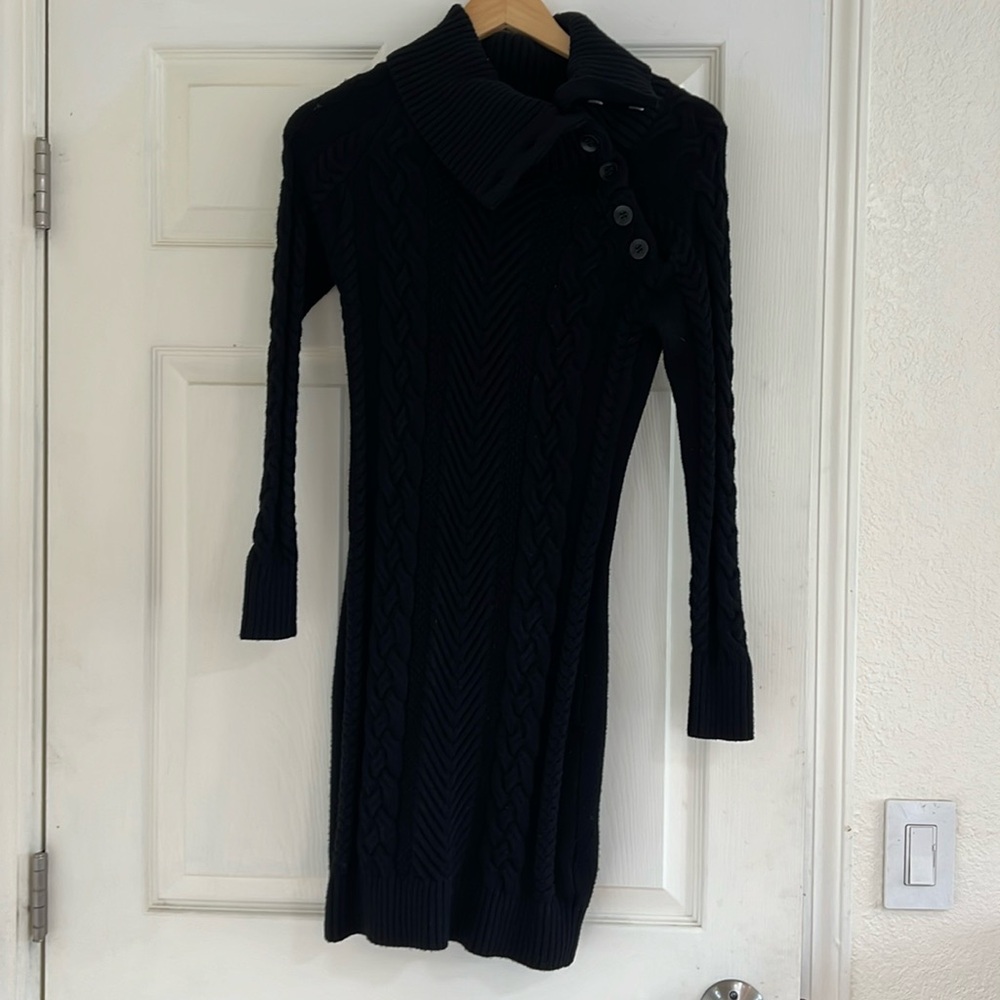 Black sweater dress